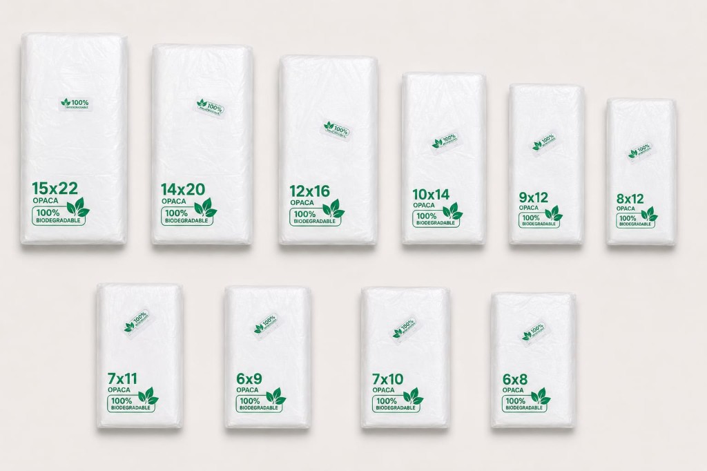 Bolsa plana opaca biodegradable — Multiplast JA Guayabal Medellín