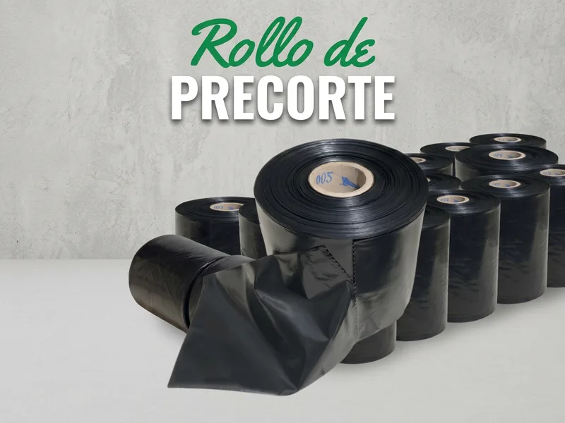 Rollo precorte negro recuperado — Multiplast JA Guayabal Medellín